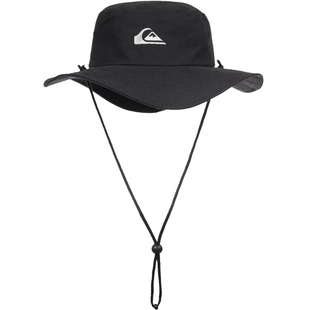 NWT Quiksilver Bucket Hat Men's L/XL Black Cotton Safari Bucket Sun Hat